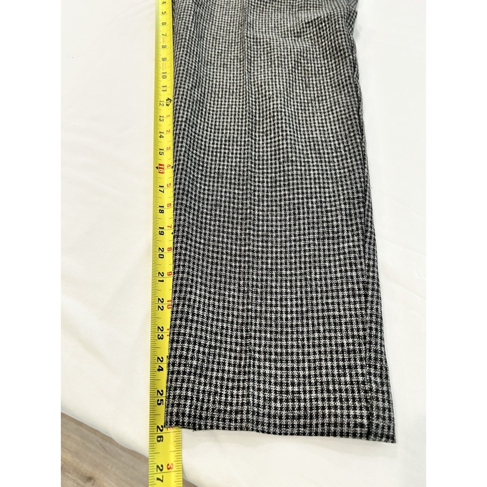 VTG Wool Blend Houndstooth‎ Pants Grandma Academic Pleated High Waist Small 4/6 - Picture 9 of 12